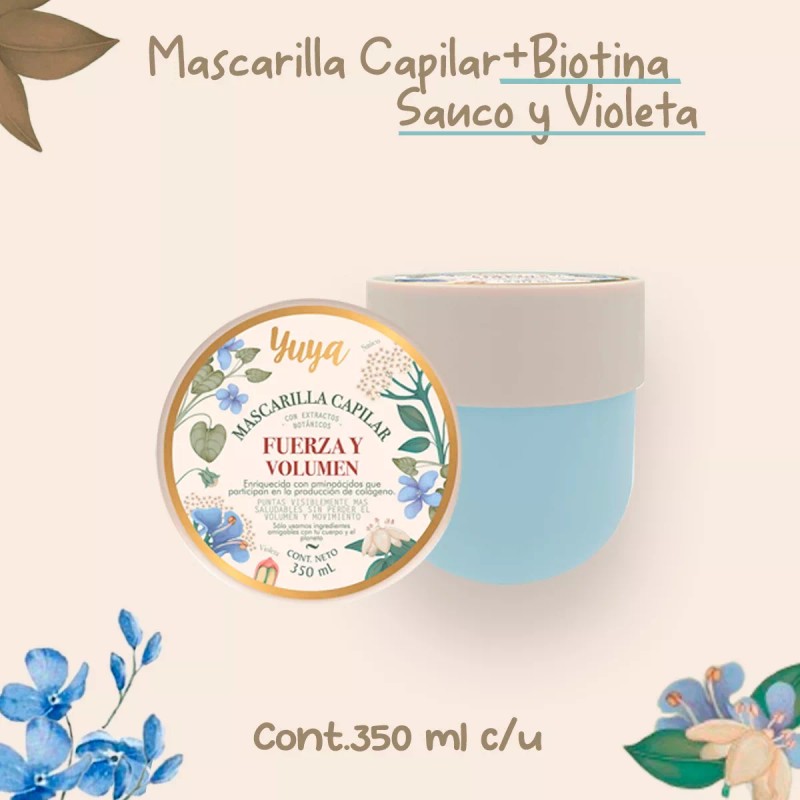 Yuya Mascarilla De Cabello Yuya Fuerza Y Volumen Con Biotina