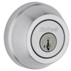 Kwikset Gatelatch Deadbolt Lock, Satin Chrome Round Keyed on Exterior