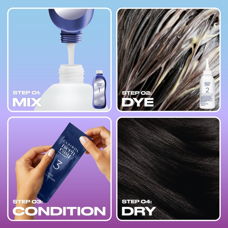 Clairol Nice'n Easy Tone+Gloss Semi Permanent Hair Dye - 200/83