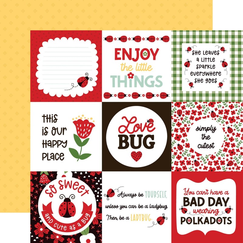 Echo Park LITTLE LADYBUG 12x12 Collection Kit Scrapbook Journal Spring