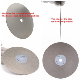 ChilternCasa 6 Inch Diamond Grinding Disc, Coated Flat Lap Disk Abrasive Wheel 1/2 Inch Arbor Hole Medium Grit 320 for Polishing Lapping Granite Marble Gemstone, Rock, Glass