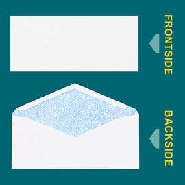 #9 Envelopes Letter Size - 80 Pack - Security Tinted 3 7/8" x 8 7/8" Gummed Seal Business Envelopes - Return Mailing Envelopes - Legal Envelopes for Checks, Invoices, Statements - 24lb Plain Envelopes