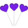 Fruidles 30 Lollipops, Grape Lollipops Mini Heart Shaped Flavored Delicious