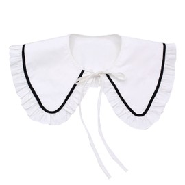 Big Pointed Collar Fake Collar Navy Style Cape Detachable Ruffled False Collar for Women and Girl