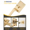 EHOMEWARE Front Door Handle Set, Brushed Gold, Satin Brass, Zinc,