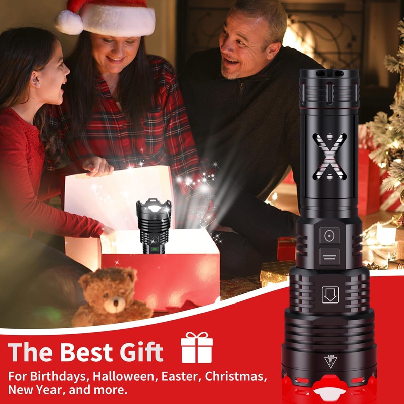 Rechargeable Led Flashlights 5800.000 High Lumens,Super Bright Flashlight True,Powerful Tactical
