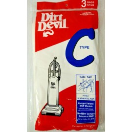 Dirt Devil Upright Deluxe & MVP Model Style C Vacuum Cleaner Bags 3 Pack New