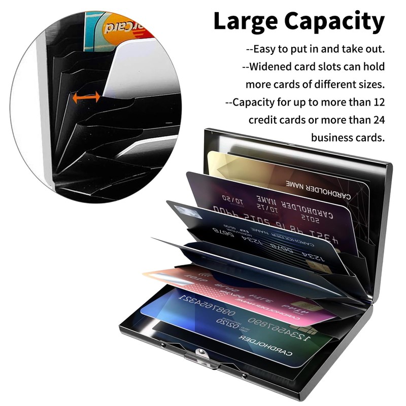 ACWDMKH Metal Wallet,Credit Card Holder for Women Men,RFID Blocking Card