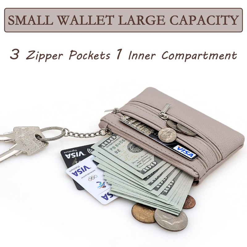 Coinpursepouch, khaki, leisure
