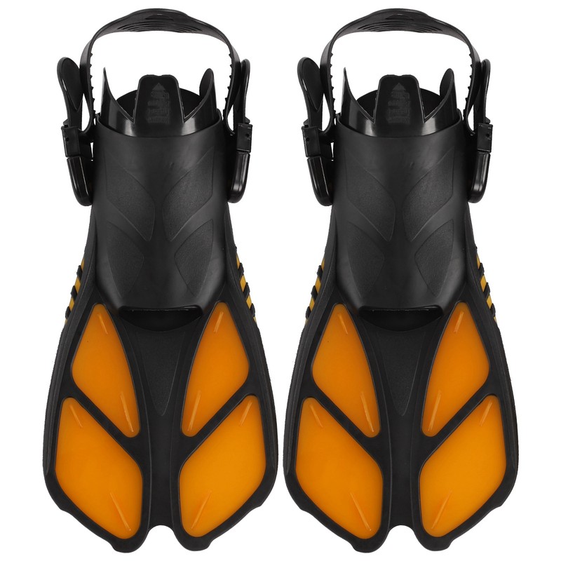 2pcs Adjustable Snorkel Fins Soft TPR Open Heel Long Diving
