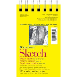 Strathmore 300 Series Sketch Pad 11x14 inch 100 Sheets Lightweight Fine Texture