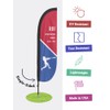 CustomForMe Feather Flag Kit - 12 Feet Tall Advertising Flag