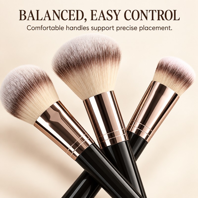 Professional Makeup Brush Set with Soft Fluffy Bristles for Foundation,