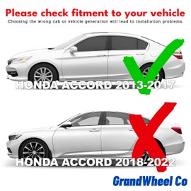 Window Deflectors Smoke Tinted in-Channel Side Window Vent Visor Deflectors Rain Guards Compatible with Honda Accord 2013-2017 Sedan - 4 pcs. GW0805