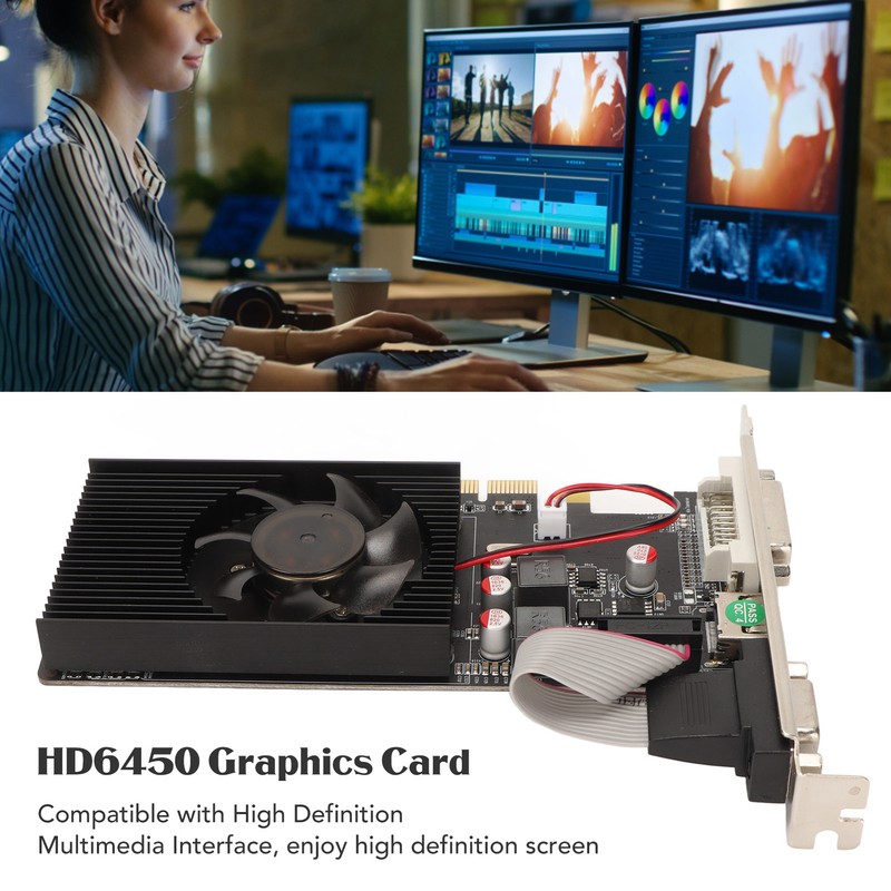 HD6450 Graphics Card 2GB 64bit HD6450 3600MHz 2048MB Multi Interface