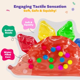 3-Pack Color Sorting Sensory Toys | Ages 3+ | Montessori Calm Down Toys for Preschool | Flower, Porcupine, Cloudy Rainbow Set | Travel-Friendly Fidget Gift for Kids