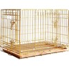 Piivos Dog Crate 30 Inch, Copper Gold Dog Kennel |