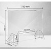 Manschin-Laserdesign Acrylic Protective Shield, Sneeze Protection, Spit Protection, Counter Stand,
