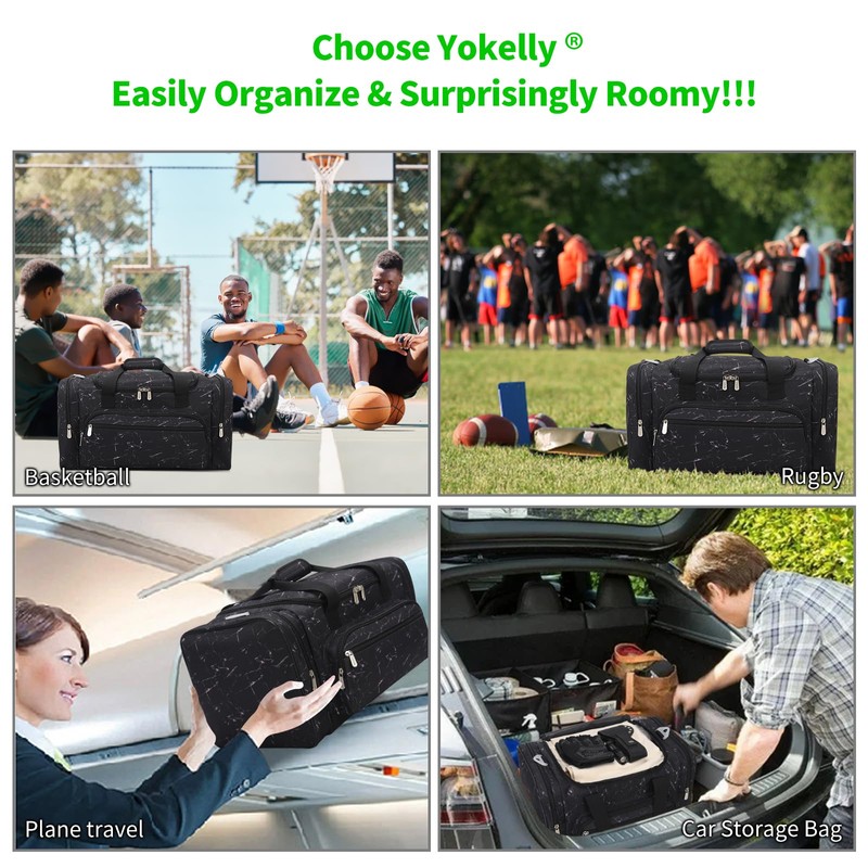 YoKelly Gym Bag Sport Duffle Bag - 20 inch Weekender