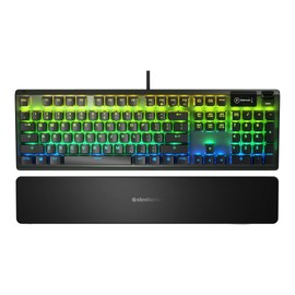 SteelSeries SteelSeries USB Apex 5 Hybrid Mechanical Gaming Keyboard C Per-Key RGB Illumination C Aircraft Grade Aluminum Alloy Frame C OLED Smart Display (Hybrid Blue Switch)