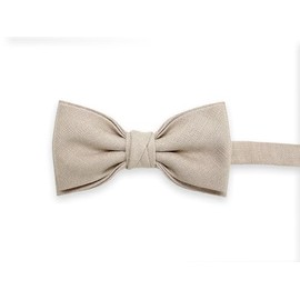 LINILI Leinen Fliege f√ºr Herren, Bereits gebunden und verstellbar- Handgefertigt in EU- Farbe: Beige