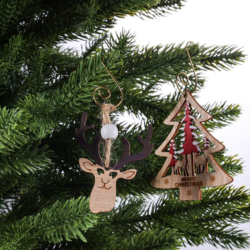 SAVITA 100pcs Ornament Hooks Christmas Tree, Christmas Hooks Christmas Tree
