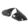 1 Pair Rearview Mirror Cap Carbon Fiber Horn Style Protective