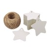 White Star Gift Tags,Blank Gift Tags with String,100 Pcs Kraft