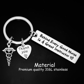 Kivosliviz Nurse Preceptor Keychain - Gifts for Women & Men, Nurse & Teacher Appreciation, Clinical Instructor Jewelry