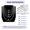 JENCVNL 2/3/4mm Twist Rope Chain, Stainless Steel Silver Rope Chain