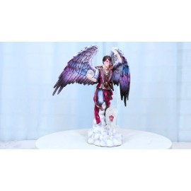 Ebros Gift Air Elemental Magic Wizard Sorcerer Bending The Clouds W/ Acrylic Dragon Statue