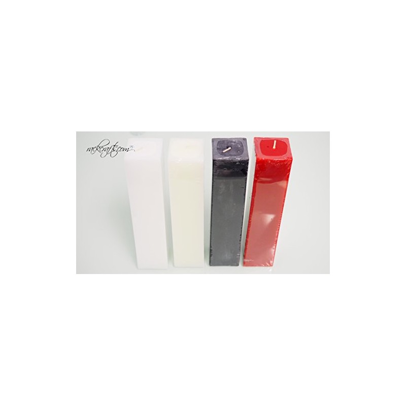 rackcrafts.com Square Rectangle Tower Pillar Wax Candle Wedding Funeral Special