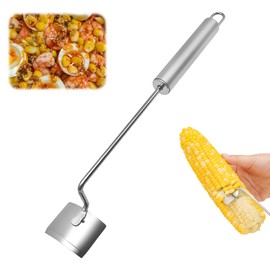 Corn Cob Stripper, 2025 New Long Handle Stainless Steel Corn Stripping Tool, Fast and Safe, Easy Clean, Suitable for Home Kitchens, Restaurant Chefs, Outdoor Dining Enthusiasts