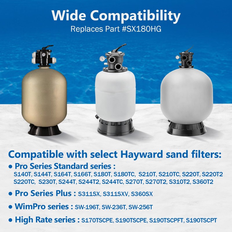 SX180HG Pool Sand Filter Drain Cap with Gasket – Thick