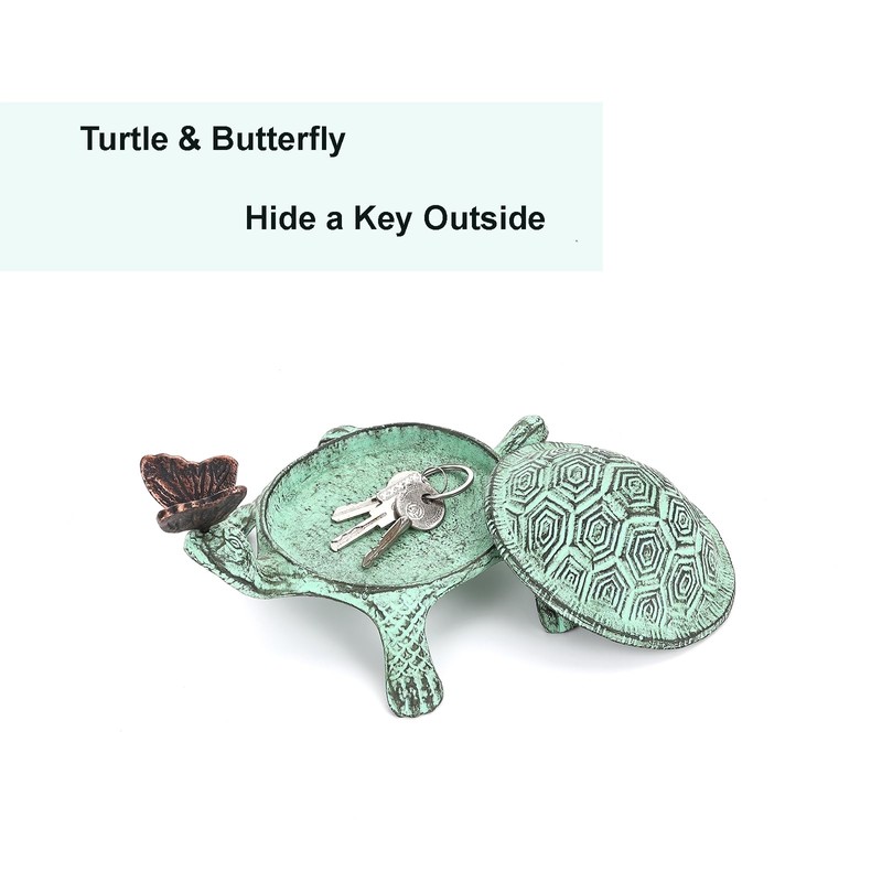 WEMPOLU Turtle & Butterfly Hide a Key Outside - Key