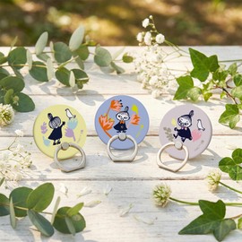 Rayout RJ-AMGR3C/MT114 Smartphone Ring, Moomin, Little Mi, Magsafe, Magnetic Stand, Fall Prevention, Pink