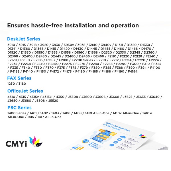 CMYi CMYi 21 22 Replacement Combo Pack Ink Cartridges for