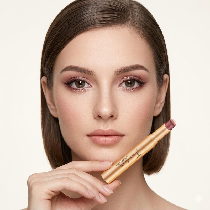 Erinde 3 Colors Cream Eyeshadow Stick, Shimmer Nude Champagne Brown