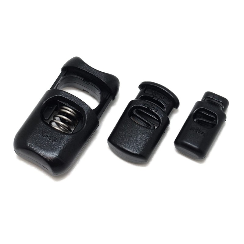 NIFCO Cord Stoppers (Black), String Closure, Outdoors, Bag Parts, Bag