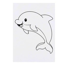 'Baby Dolphin' Temporary Tattoo - Water Resistant, Skin-Safe, Non-Toxic Transfer (TO00075617)