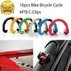 10 Pcs Bicycle Brake Line Clip C-Clips Buckle Hose Aluminium