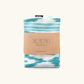 TRESMESTRES Cushion Covers for Garden Sofa, Living Room and Terrace Mediterranean Ikat Large and Small Sofa Cushion Covers Cushion Cover 50x70 cm Set of 2, Turquoise