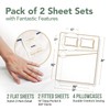 TEXAS LINEN CO. 2-Pack 100% Organic Cotton King Size Sheets