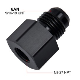 EVIL ENERGY 6AN Male Flare to 1/8 NPT Female Fitting Adapter Aluminum 2PCS