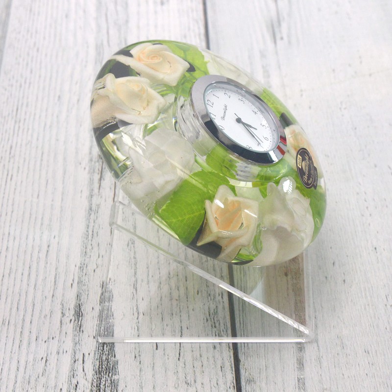 Ixu New Dream Light Flower Clock Pure Rose UFO Mini