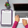 HWPRATO Clip Boards 8.5x11 with Storage Purple Clipboard with Storage