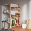 Hanging Spice Rack for Refrigerator - 3 Tier Bamboo Kitchen
