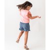 RuffleButts Light Wash Denim Ruffled Skort - 3T