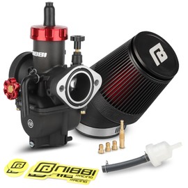 NIBBI 28mm Carburetor with CNC 48mm Air Filter kit,PE28FL Carburetor fit for 230cc Dirt Bike,Perfect for SSR250 Apollo250 Xpro250