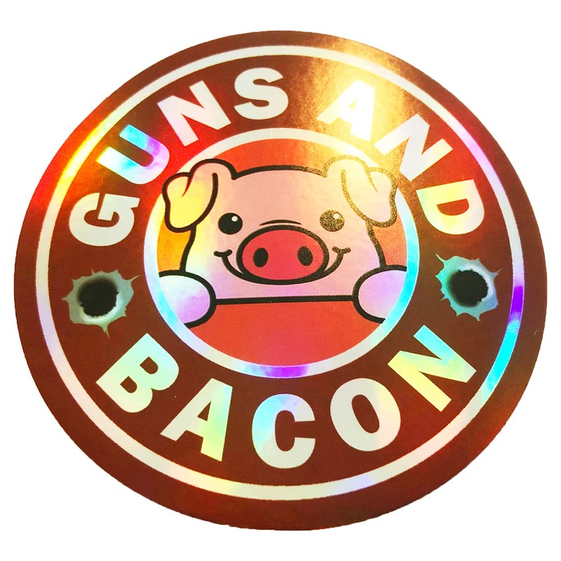 Reflective Guns and Bacon 2A Second Amendment Gun Rights NRA